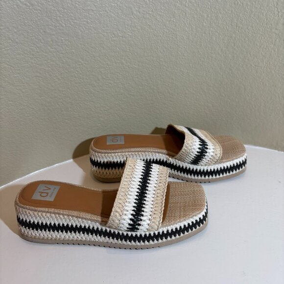 🤎 Dolce Vita Slip-on Summer Ready Woven 2 Inch Heel Shoes Size 9.5 - Picture 5 of 9